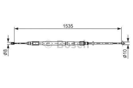 Трос ручного тормоза для BMW 3, BOSCH (1987477950)