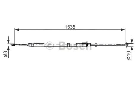 Трос ручного тормоза для BMW 3, BOSCH (1987477950) Трос ручного тормоза для BMW 3, BOSCH (1987477950)