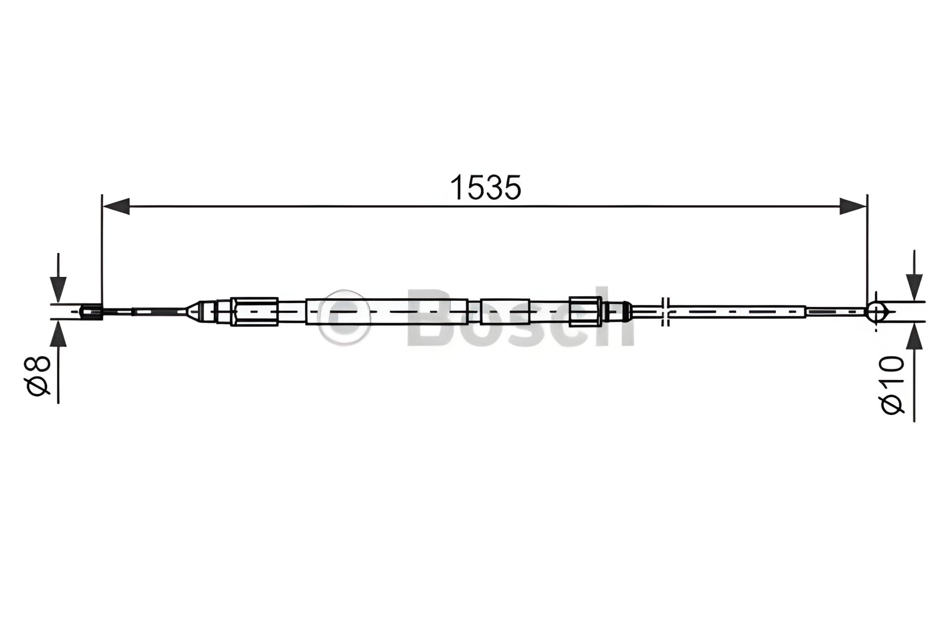 Трос ручного тормоза для BMW 3, BOSCH (1987477950) Трос ручного тормоза для BMW 3, BOSCH (1987477950)