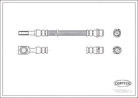 Тормозной шланг для VAUXHALL Astra, OPEL Astra, Corteco (19026813)