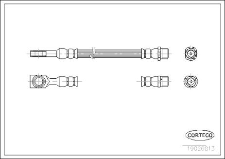 Brake Hose Vauxhall Astra, Opel Astra, Corteco (19026813)