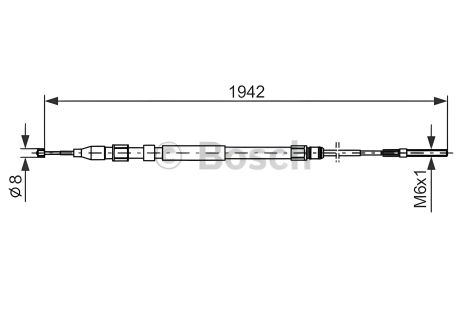 Трос стояночного тормоза BMW X5, BOSCH (1987477820)
