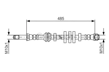Гальмівний трубопровід AUDI Q5, BOSCH (1987481568)