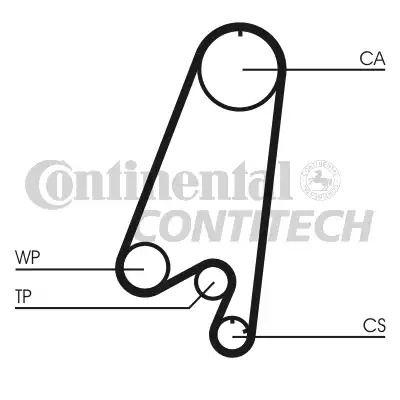 Ремінь зубчастий ГРМ CHEVROLET SPARK, MITSUBISHI LANCER, CONTITECH (CT910)