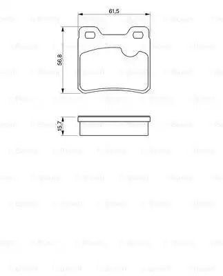 Комплект тормозных колодок, дисковый тормоз CHEVROLET CALIBRA, SAAB 900, BOSCH (0986460955)