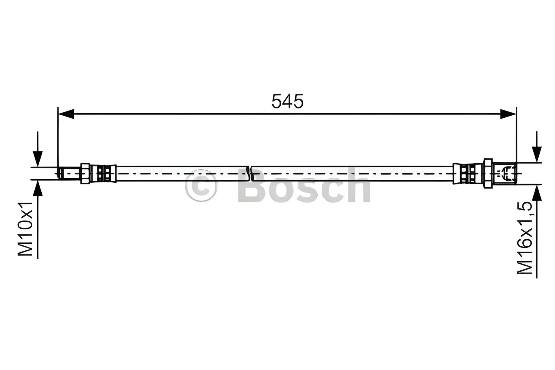 Гальмівний шланг IVECO DAILY, BOSCH (1987481507) Гальмівний шланг IVECO DAILY, BOSCH (1987481507)