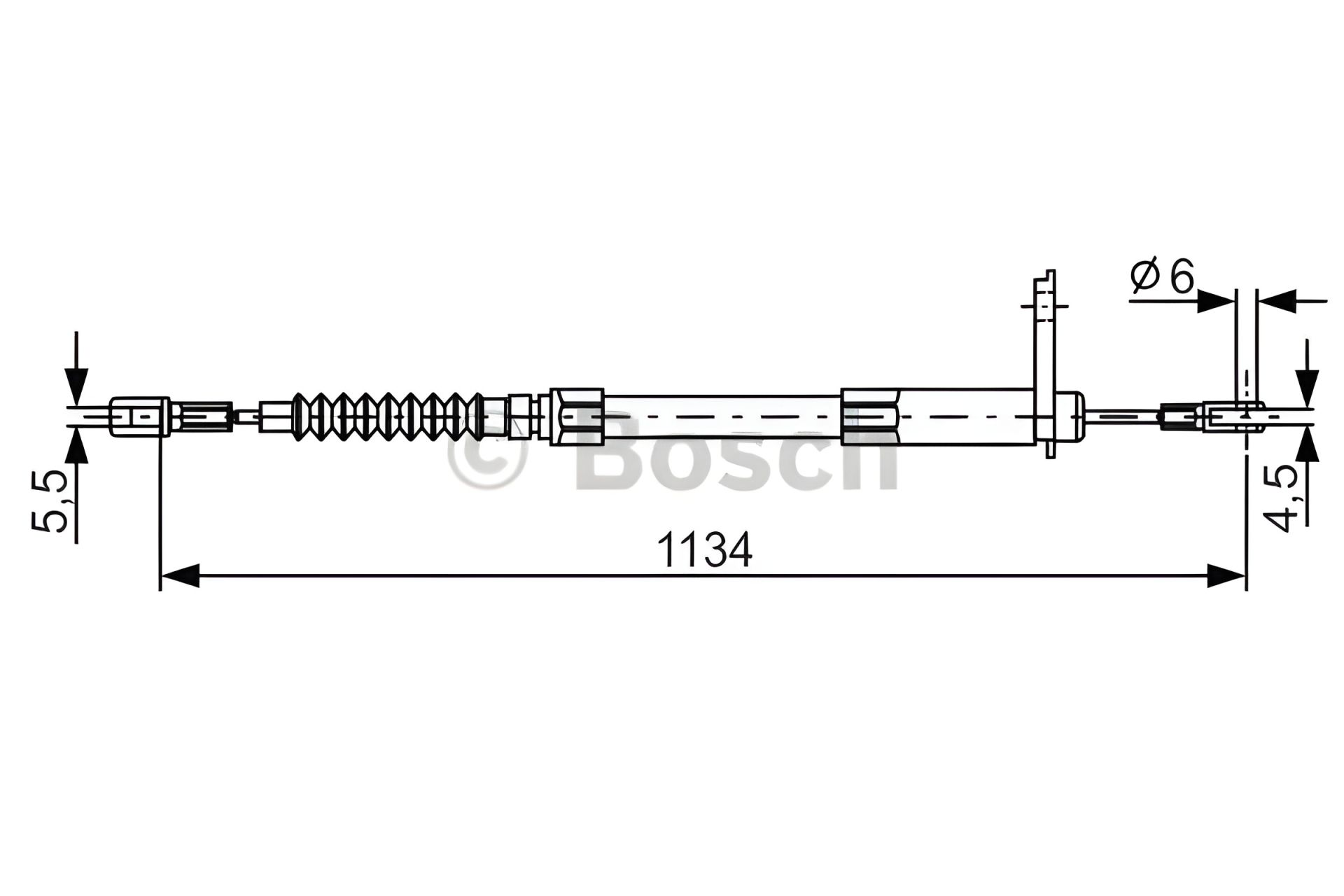 Тормозной трос для MERCEDES-BENZ S-CLASS, BOSCH (1987477749) Тормозной трос для MERCEDES-BENZ S-CLASS, BOSCH (1987477749)