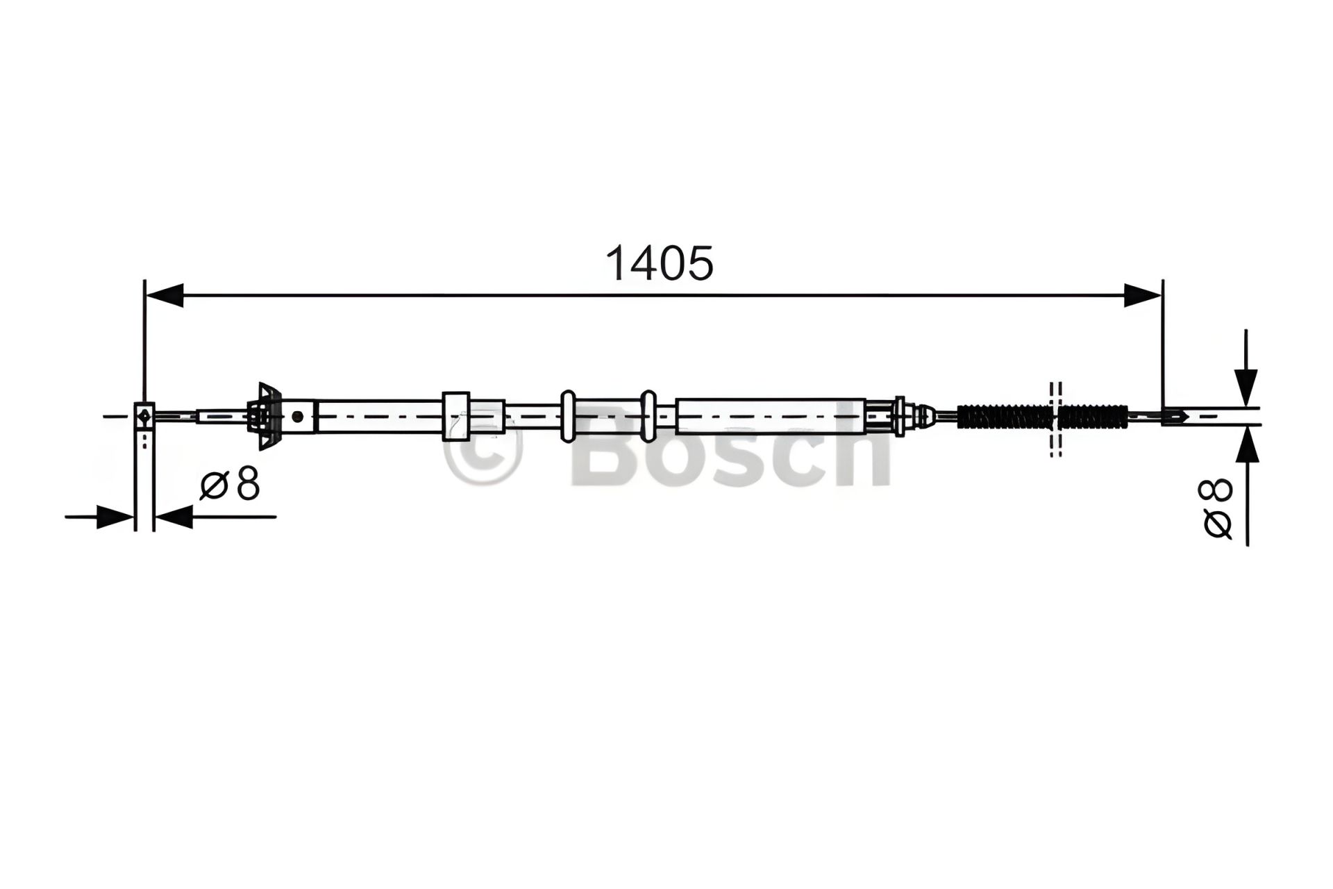 Трос ручного гальма FIAT PANDA, BOSCH (1987477927) Трос ручного гальма FIAT PANDA, BOSCH (1987477927)