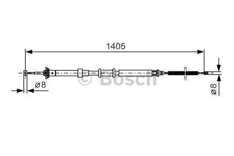 Трос ручного гальма FIAT PANDA, BOSCH (1987477927) Трос ручного гальма FIAT PANDA, BOSCH (1987477927)