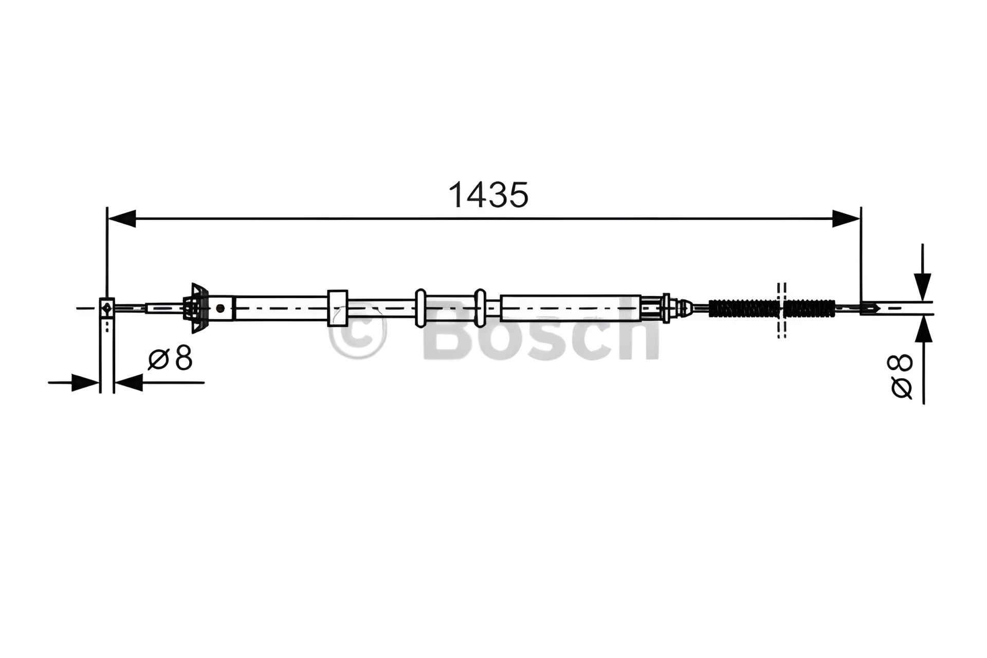 Ручного гальма трос FIAT PANDA, BOSCH (1987477926) Ручного гальма трос FIAT PANDA, BOSCH (1987477926)