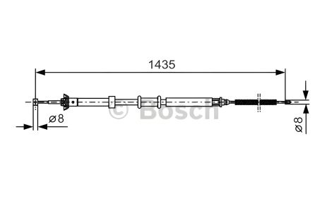 Стояночный тормозной трос для FIAT PANDA, BOSCH (1987477926) Стояночный тормозной трос для FIAT PANDA, BOSCH (1987477926)