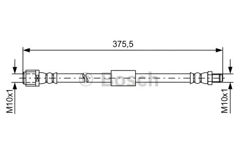 Тормозной шланг MERCEDES-BENZ CLS, BOSCH (1987481608)
