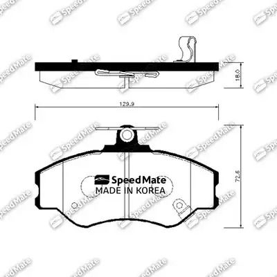 Комплект гальмівних колодок, дискове гальмо SK SPEEDMATE (SMBPH011)