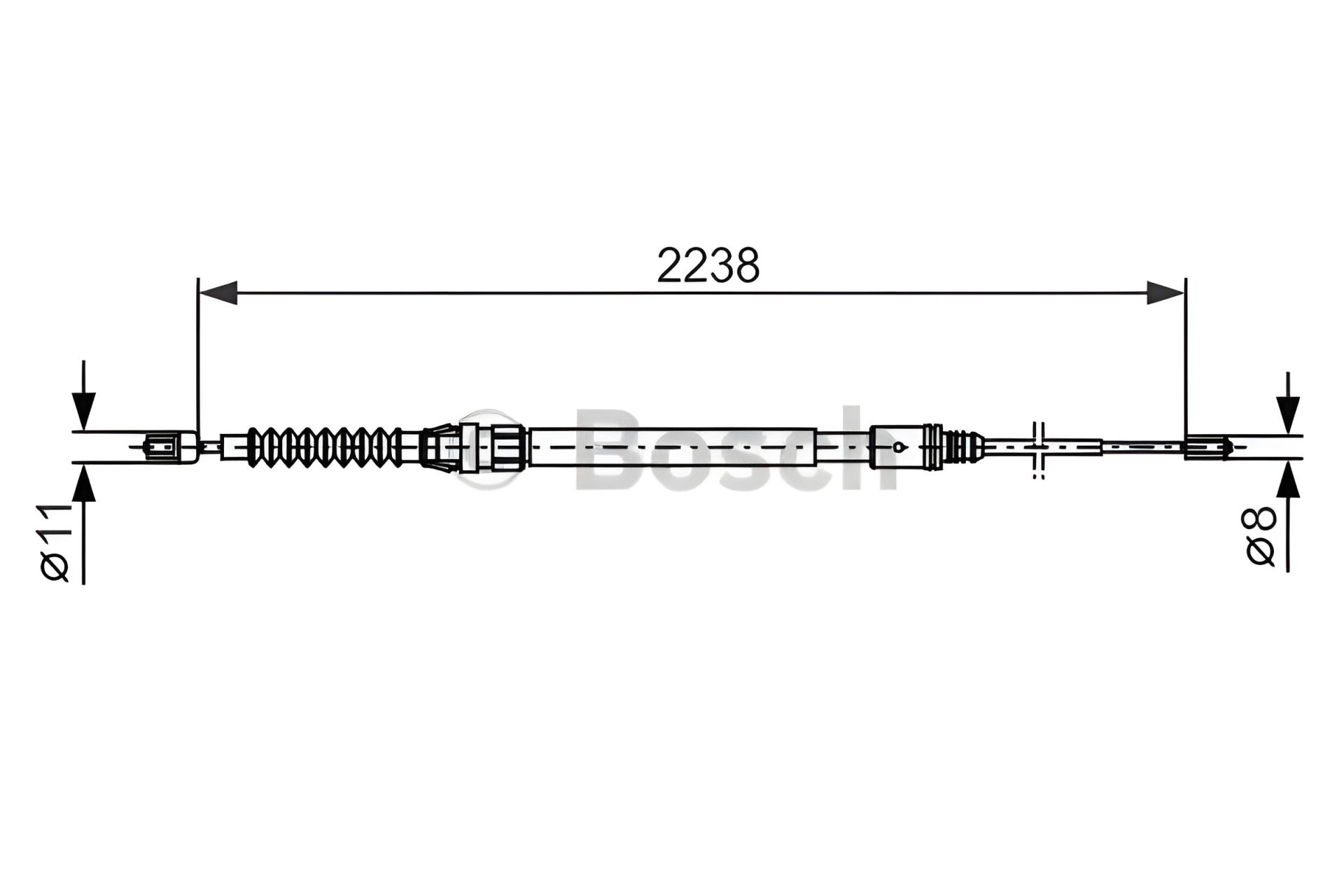 Ручной трос тормоза PEUGEOT 508, BOSCH (1987482373) Ручной трос тормоза PEUGEOT 508, BOSCH (1987482373)