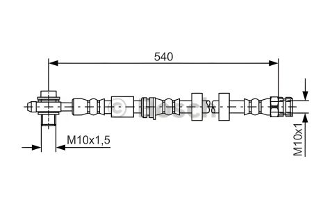 Гальмівний шланг SKODA FABIA, AUDI A1, BOSCH (1987481566)