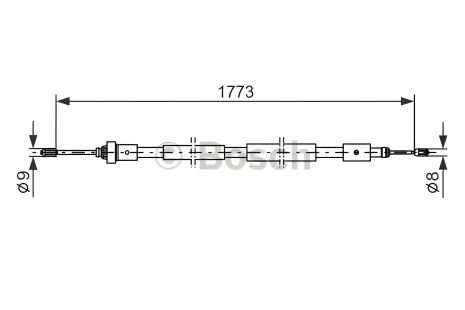 Ручного гальма трос CITROËN XSARA, BOSCH (1987477590)