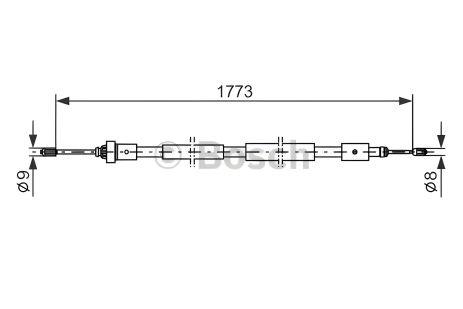 Ручного гальма трос CITROËN XSARA, BOSCH (1987477590)
