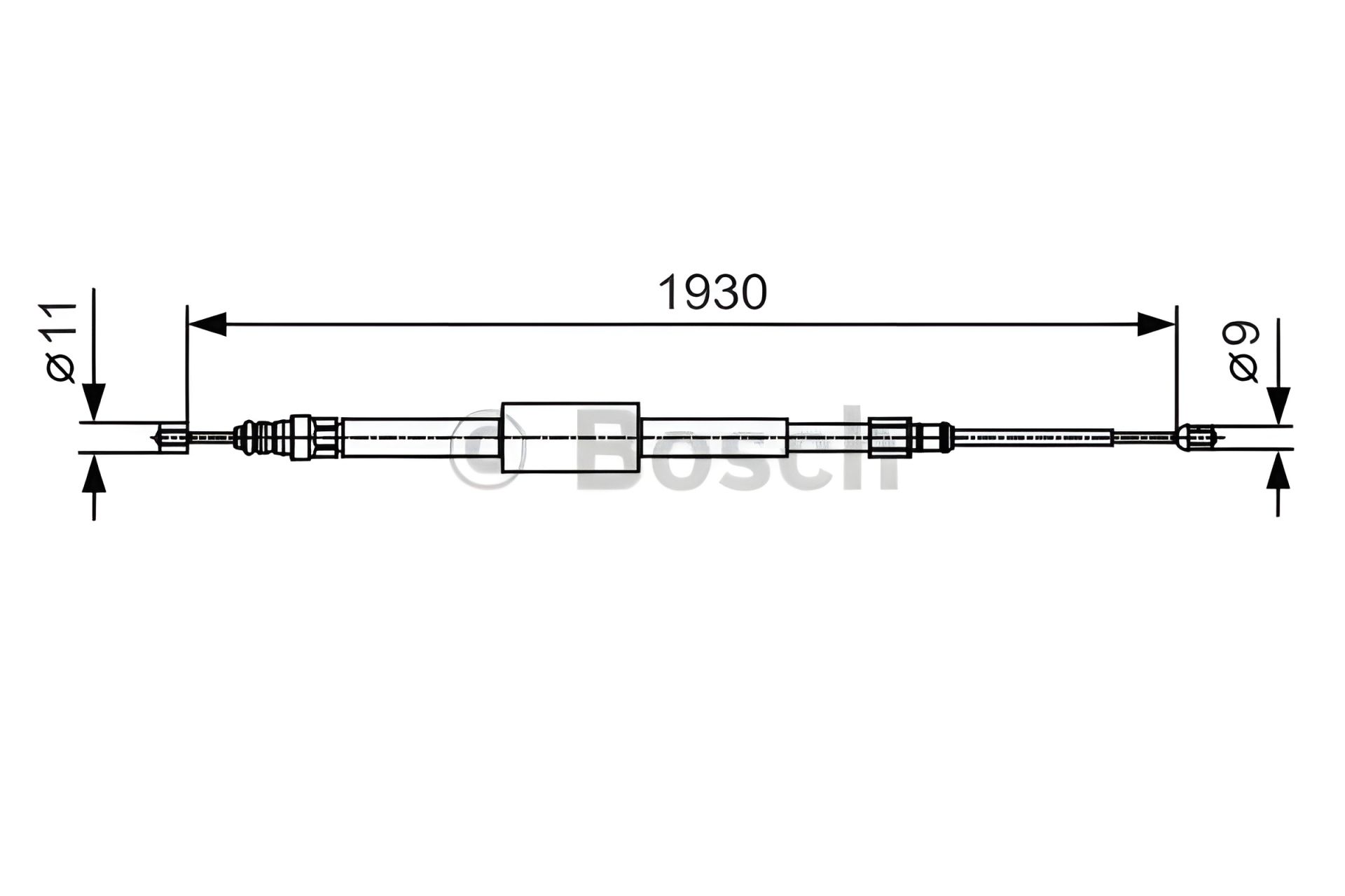 Трос гальма ручного RENAULT MEGANE, BOSCH (1987482011) Трос гальма ручного RENAULT MEGANE, BOSCH (1987482011)