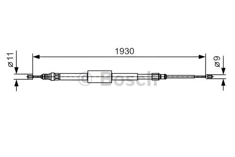 Трос гальма ручного RENAULT MEGANE, BOSCH (1987482011) Трос гальма ручного RENAULT MEGANE, BOSCH (1987482011)