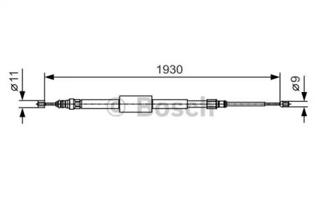 Трос ручного гальма RENAULT MEGANE, BOSCH (1987482011)