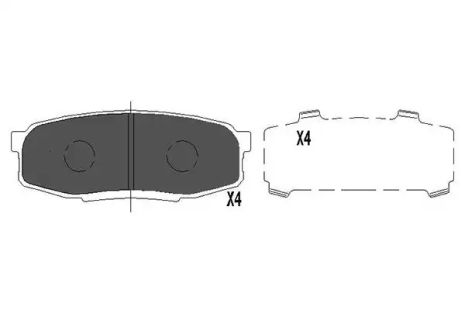 Комплект тормозных колодок, дисковый тормоз LEXUS LX, TOYOTA TUNDRA, KAVO PARTS (KBP9099)