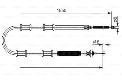 Трос ручного тормоза FIAT DOBLO, BOSCH (1987482592)