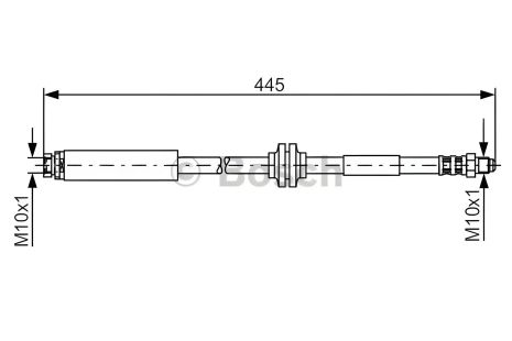 Шланг тормозной FORD AUSTRALIA, BOSCH (1987476180) Шланг тормозной FORD AUSTRALIA, BOSCH (1987476180)