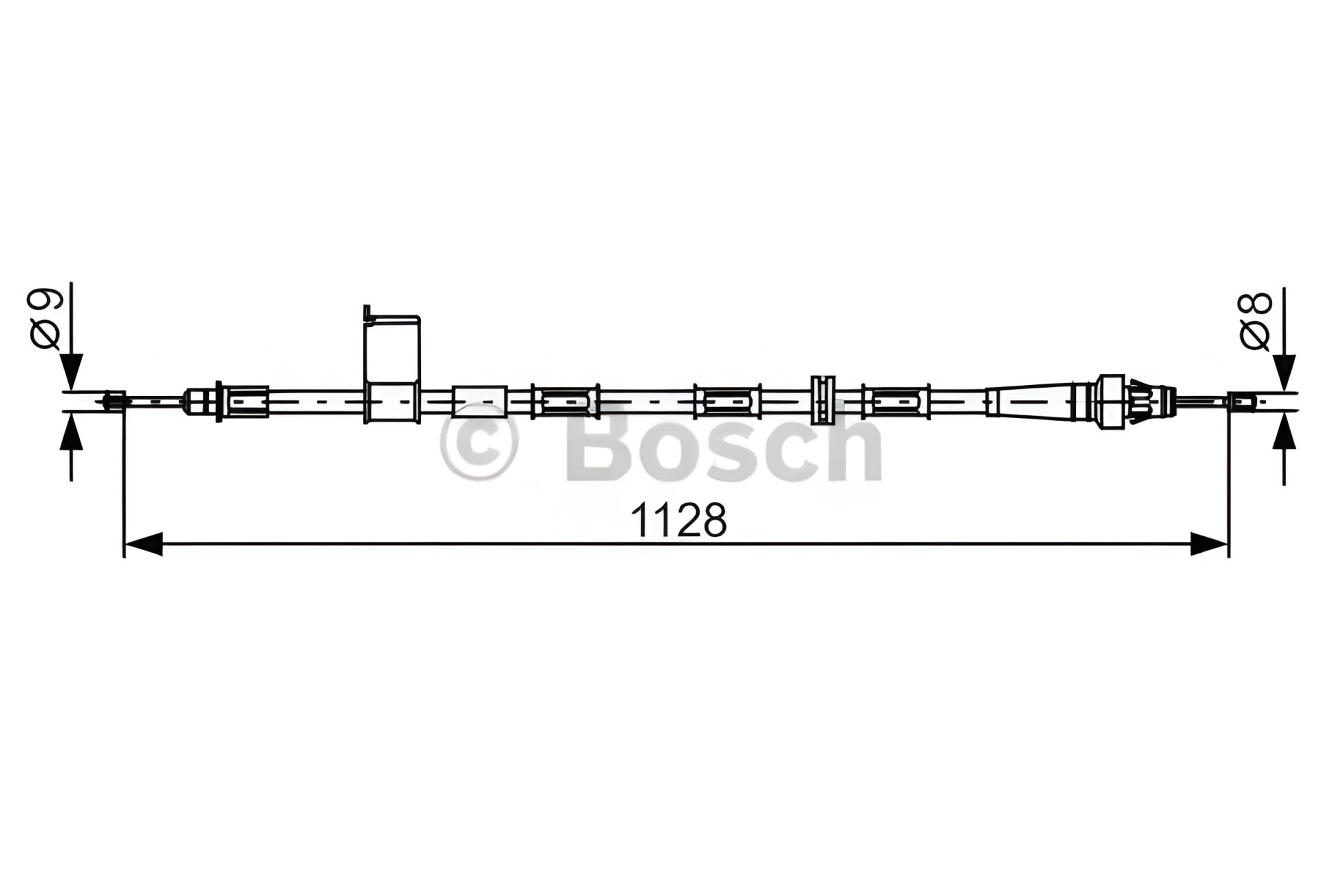 Трос ручного тормоза JEEP GRAND CHEROKEE, BOSCH (1987482363) Трос ручного тормоза JEEP GRAND CHEROKEE, BOSCH (1987482363)