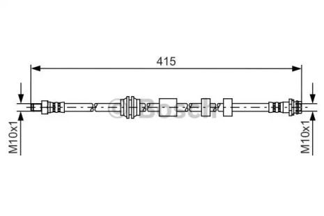 Шланг гальмівний FORD AUSTRALIA, VOLVO V60, BOSCH (1987481425)
