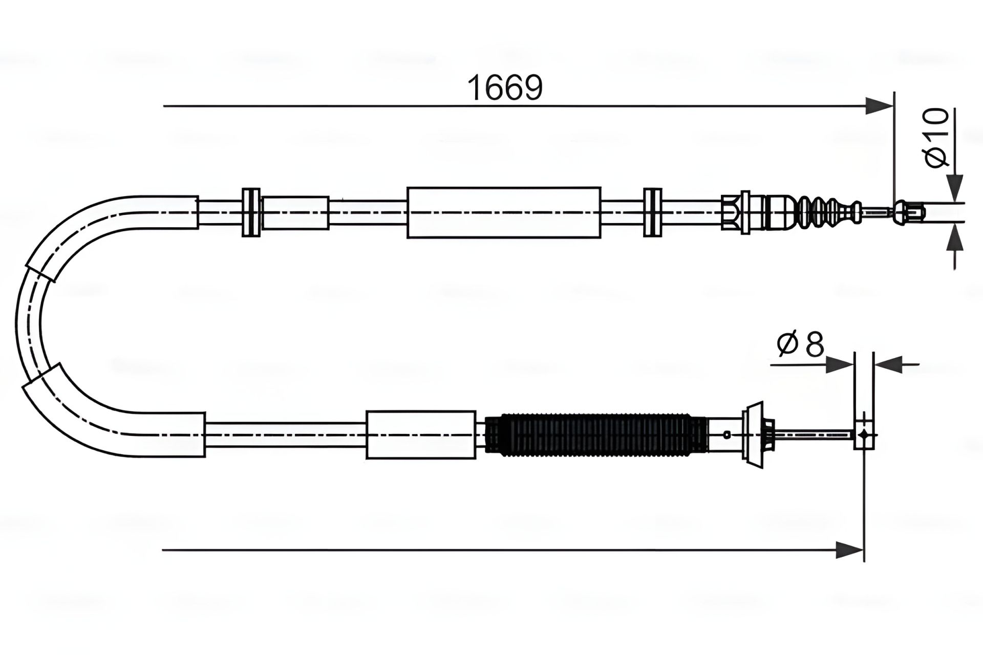 Трос ручного тормоза для FIAT STILO, BOSCH (1987482588) Трос ручного тормоза для FIAT STILO, BOSCH (1987482588)
