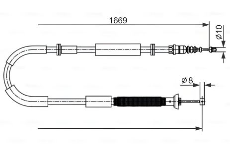 Трос ручного тормоза для FIAT STILO, BOSCH (1987482588) Трос ручного тормоза для FIAT STILO, BOSCH (1987482588)