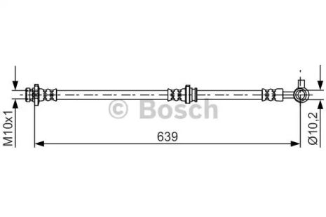 Шланг тормозной NISSAN JUKE, BOSCH (1987481697)