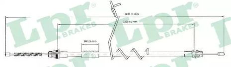 Трос ручного тормоза FORD TRANSIT, LPR (C0294B)