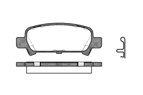 Комплект гальмівних колодок SUBARU LEGACY, SUBARU OUTBACK, SUBARU FORESTER, WOKING (P629302)