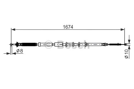 Ручного гальма трос FIAT PUNTO, BOSCH (1987477976)
