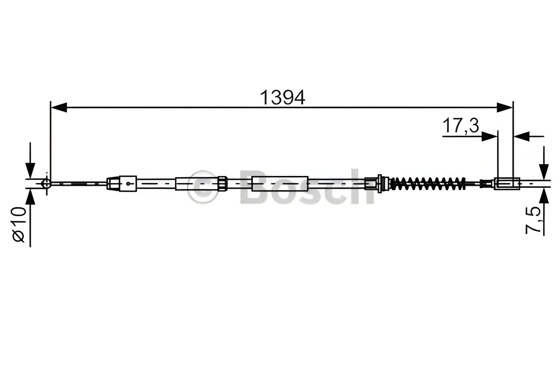 Трос ручного гальма VW CRAFTER, BOSCH (1987482033) Трос ручного гальма VW CRAFTER, BOSCH (1987482033)