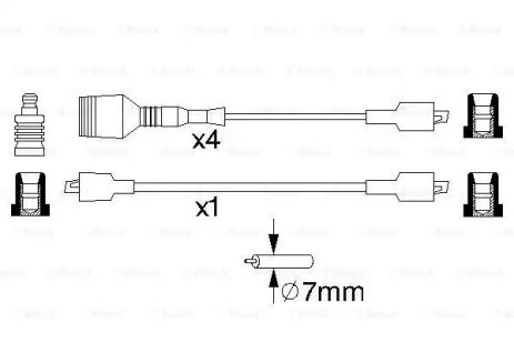 Комплект дротів запалення ALFA ROMEO, BOSCH (0986356823)