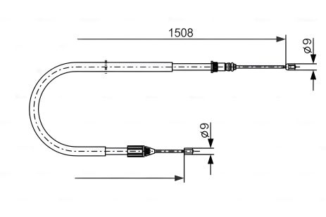 Трос ручного тормоза для RENAULT SCÉNIC, BOSCH (1987477890)