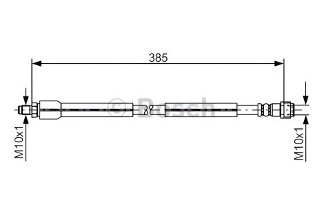 Гальмівний шланг для MERCEDES-BENZ E-CLASS, від BOSCH (1987476949)
