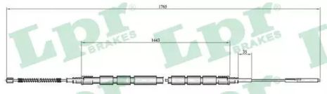 Трос ручного тормоза SKODA FELICIA, LPR (C0657B)