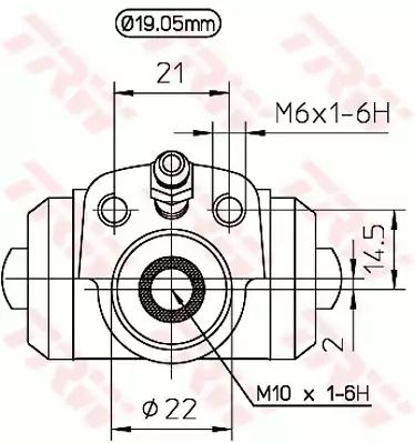 Цилиндр тормозной рабочий SKODA FABIA, VW GOLF, TRW (BWD113)