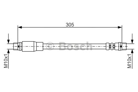 Шланг тормозной SEAT EXEO, AUDI A4, BOSCH (1987476171)