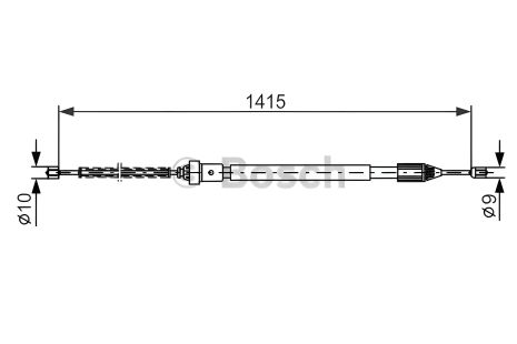 Трос для ручного гальма RENAULT THALIA, BOSCH (1987477782)