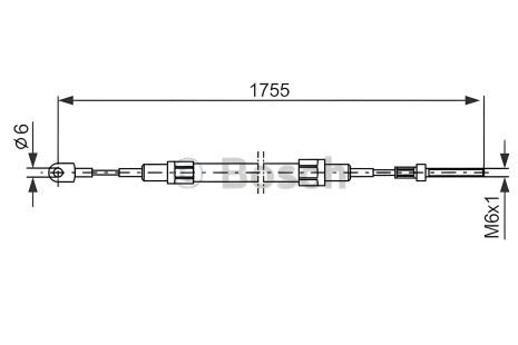 Ручного гальма трос BMW 5, BOSCH (1987477071)