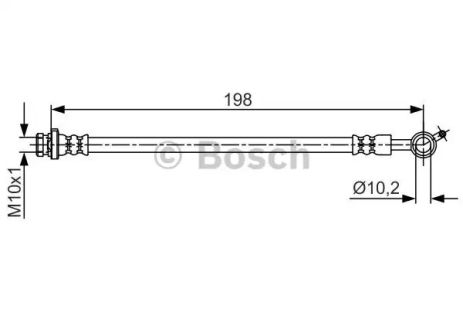 Брейк -шланг Nissan Leaf, Bosch (1987481713)