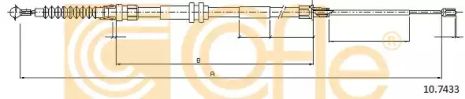 Трос ручного гальма VW CADDY, COFLE (107433)