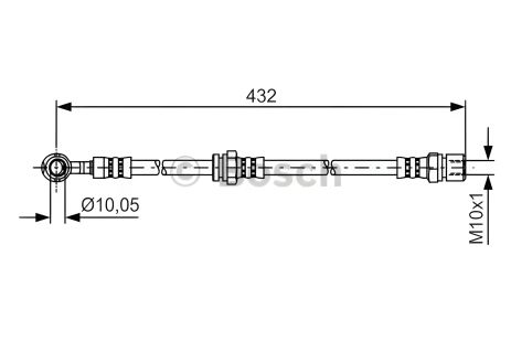 Тормозной шланг для CHEVROLET OPTRA, DAEWOO LACETTI, BOSCH (1987481383)
