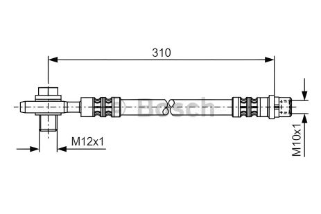 BOSCH тормозной шланг AUDI A6, VW PASSAT (1987476308)