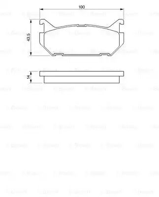 Комплект тормозных колодок, дисковый тормоз FORD AUSTRALIA, EUNOS 500, BOSCH (0986424266)