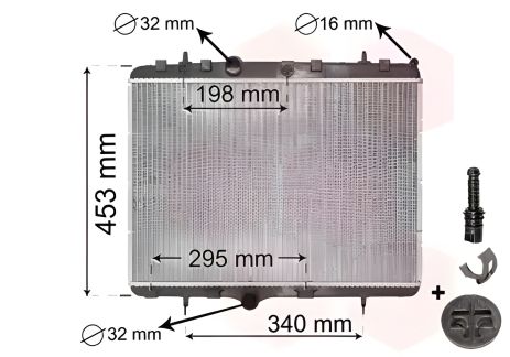 Охлаждающий радиатор для OPEL CROSSLAND, DS DS, Van Wezel (40002255)